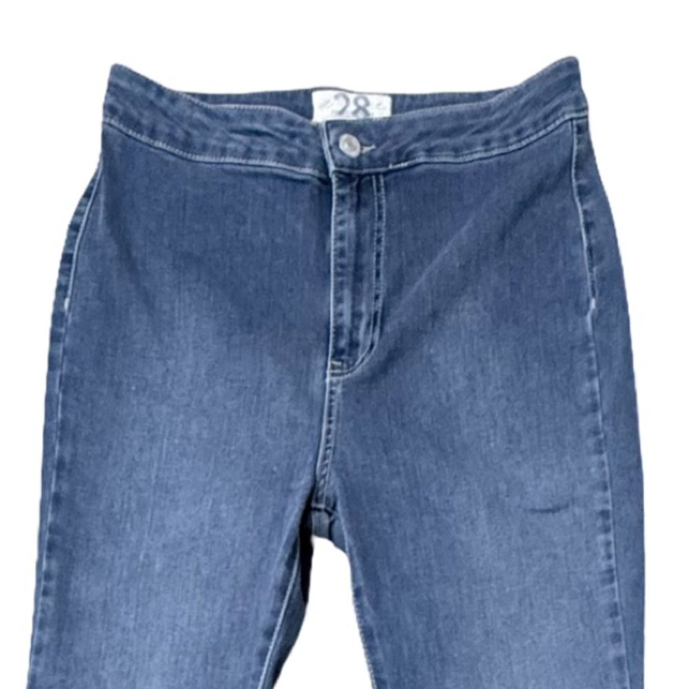 We the free Float On Flare Extreme Bell Bottoms Retro Med Rinse High Rise - Picture 4 of 14